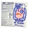 REGISTER OF INJURIES 25p + PEN - Click for more info